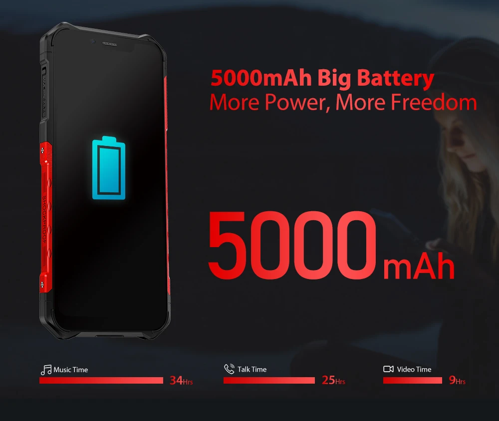 Ulefone Armor 6S прочные мобильные телефоны 6," Helio P70 6G+ 128G 16MP+ 8MP Face ID NFC Беспроводная зарядка Android 9,0 смартфон