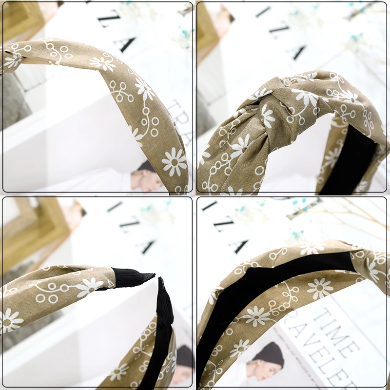 

WideBezelHairHoopBandsFashionGirls Elastic HairbandPrint CrossTopKnotHeadbandforWomenBowHairAccessoriesHeaddress