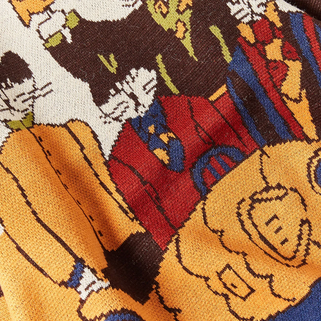 Вязаный свитер TEDSN в стиле Харадзюку Мужской пуловер оверсайз граффити женская