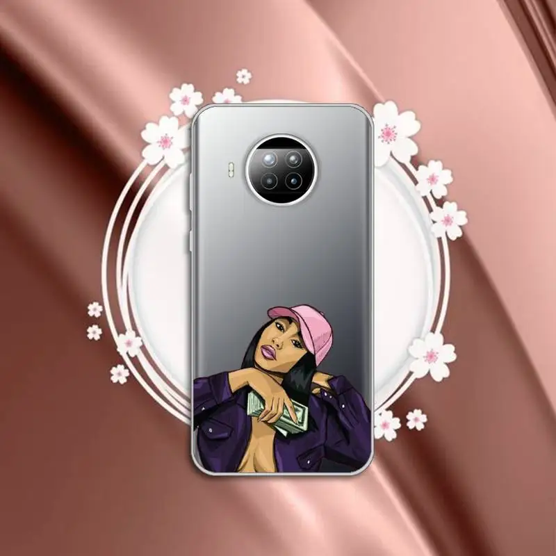 

black girl Phone Case Transparent for Xiaomi mi Redmi note 10 t 8 9 pro lite 11 Samsung S 8 9 10 20 plus ultra