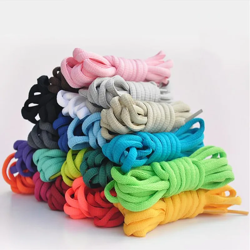 50 Pairs Oval Shoelace Shoe Ropes Polyester Shoe Lace for Sneakers 100cm/120cm/140cm/160cm/180cm Sports Shoes Lace