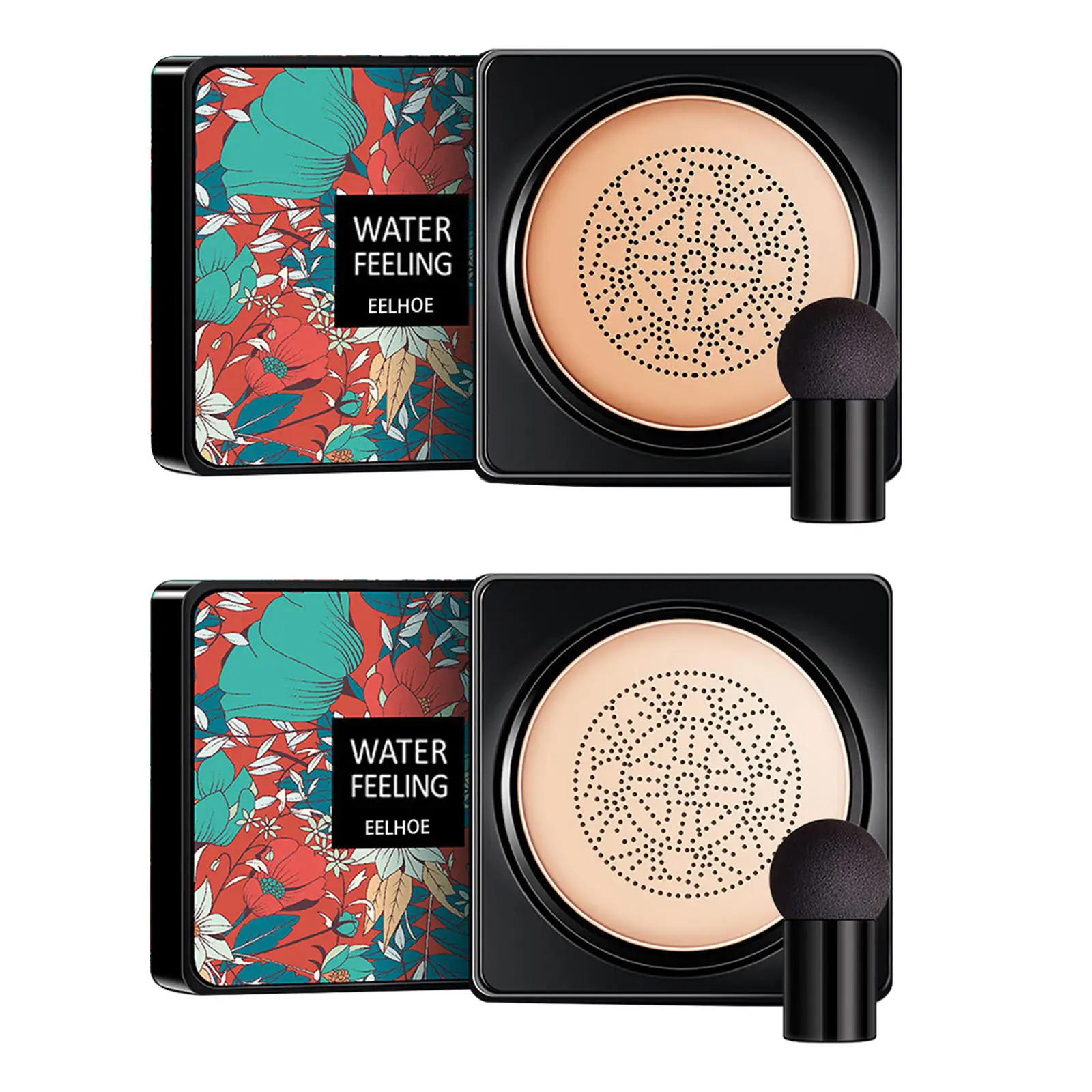 

Air Cushion BB Cream with Mushroom Makeup Sponge Natural Make up Moisture Long Lasting Brighten Foundation Matte Concealer