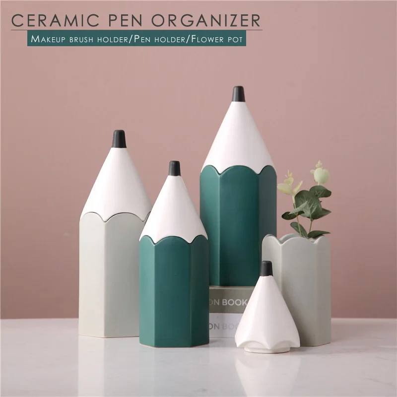 Органайзер для кистей макияжа керамическая бутылка хранения косметики емкость