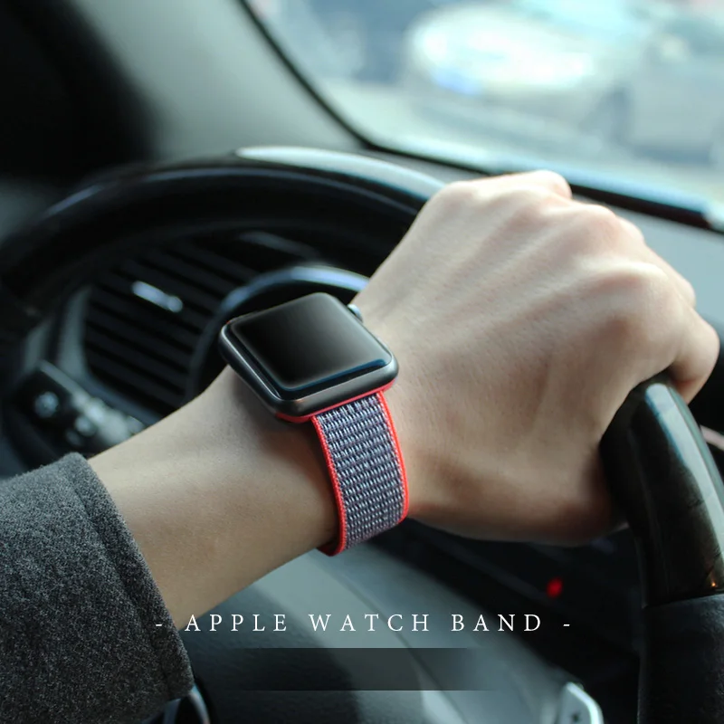 

Nylon Loop Strap For Apple Watch band 44mm 40mm 42mm 38mm Smartwatch Watchband correa Sport belt Bracelet iWatch Series 4 5 SE 6