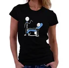 Женская футболка, женская футболка с улыбающимся дантистом, модные женские топы Harajuk в стиле панк с драконом для фитнеса, 033228