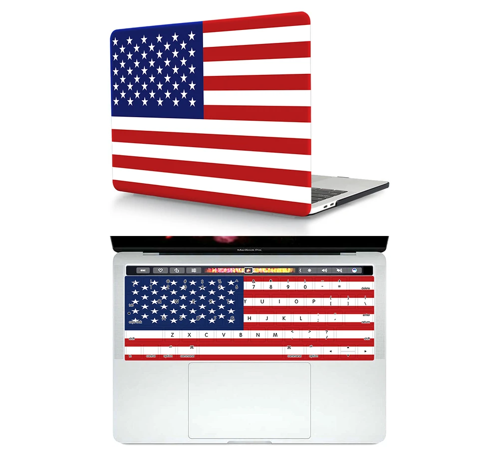 HRH 2In1 World flag Design Laptop Body Protective Hard Case Keyboard Skins For Mac Air Pro Retina 11 12 13 15 A2159 A2289 A2251 |