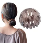 Заколка-гнездо для волос женская, с кристаллами, заколка для хвоста, D08