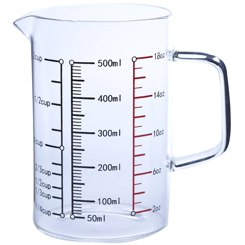 Мерные чашки из боросиликатного стекла для пищевых продуктов кухонные