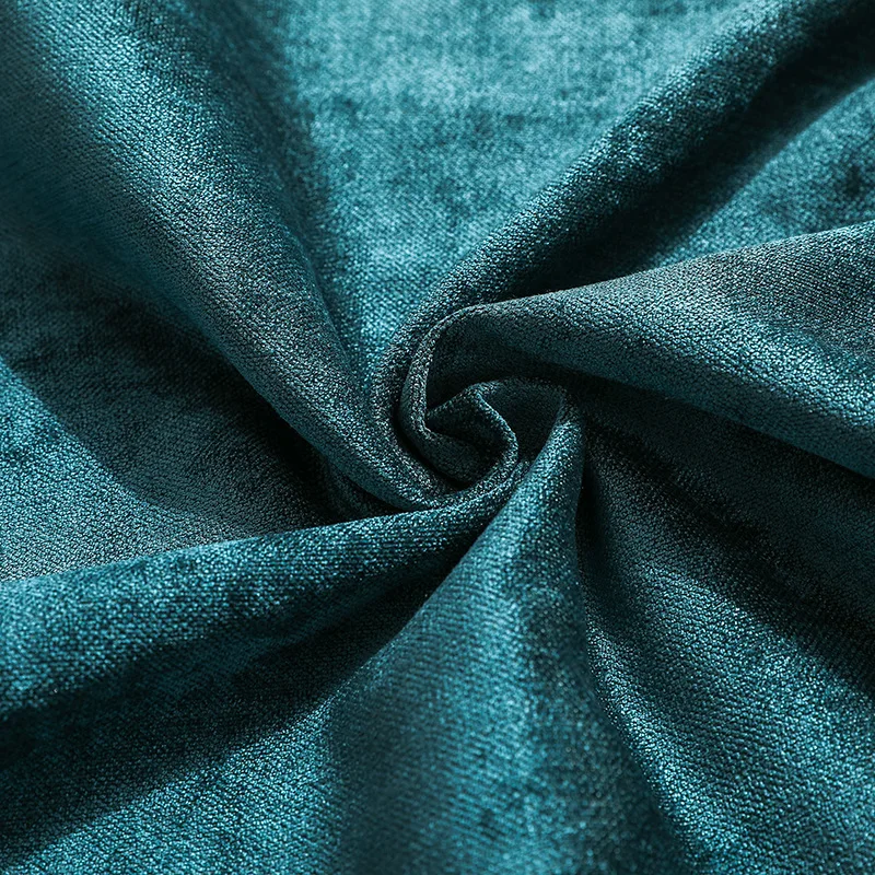 Однотонные зеленые затемняющие шторы для гостиной спальни жаккардовые на окна