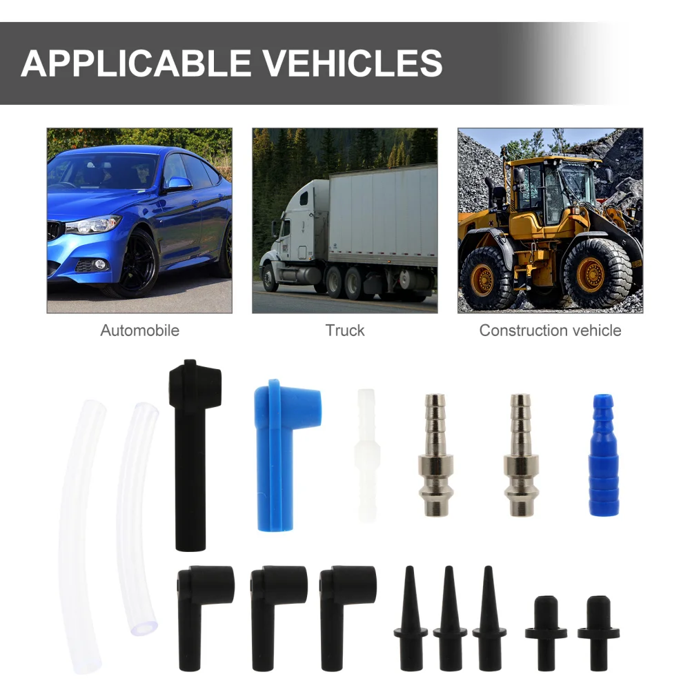 

16pcs Car Brake Fluid Replace Tool Oil Bleeder Pump Exchange Air Kit Connector