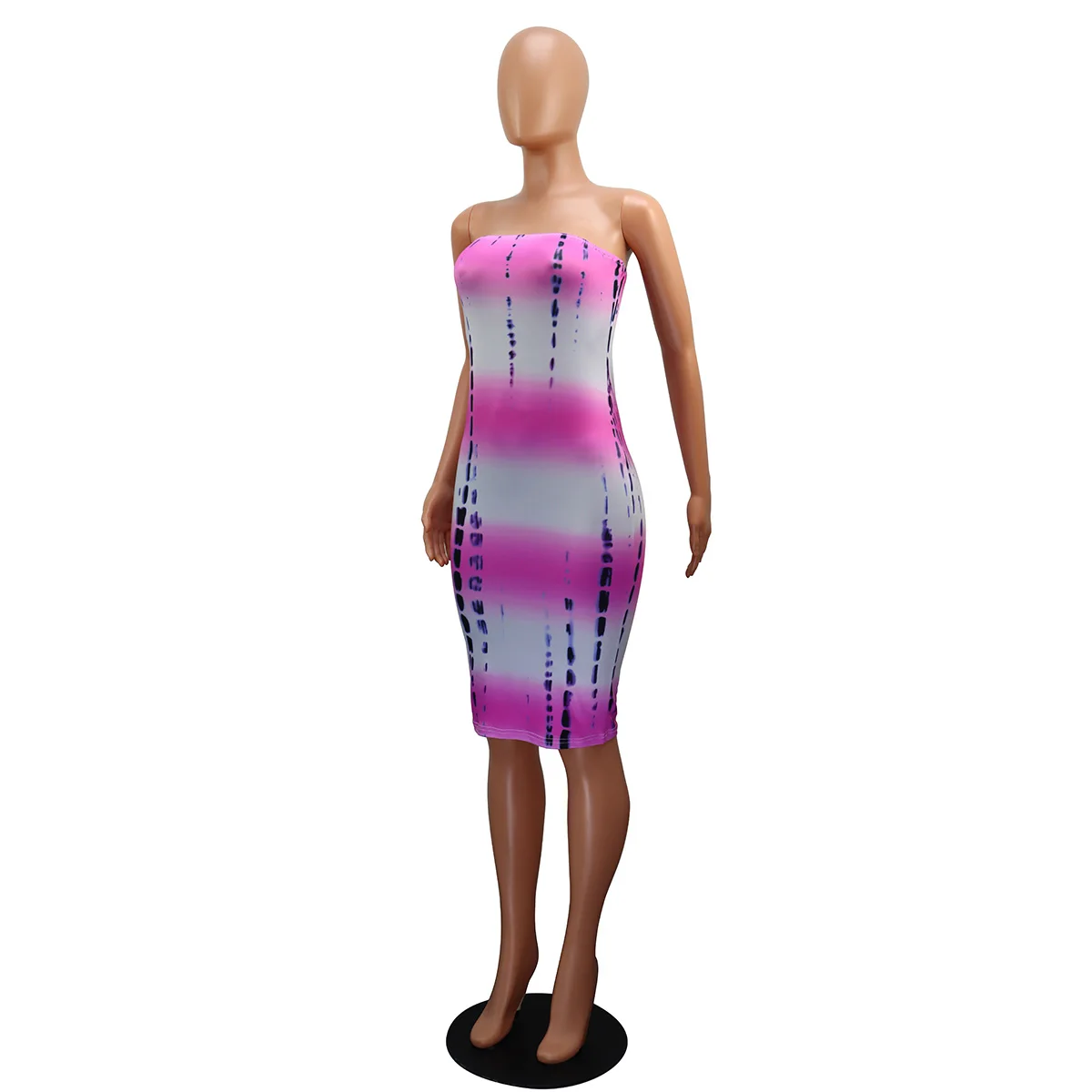 

Women's Casual Dresses Off Shoulder Tie-Dye Clothes Sleeveless Dress Sleeveless Dress Ladies Dresses