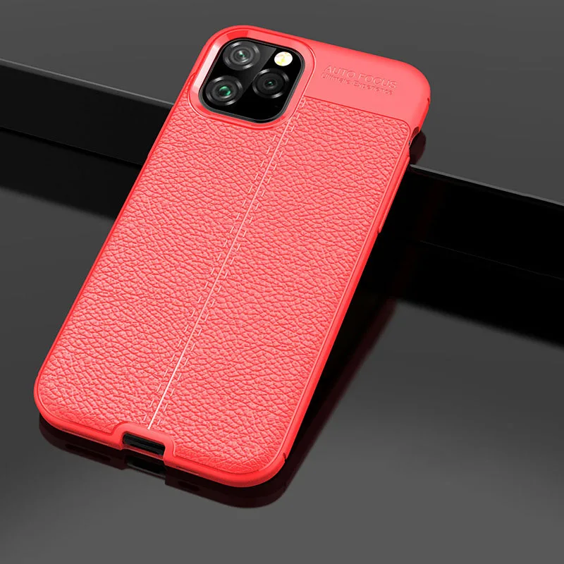 Многоцветные чехлы для iphone 11 мобильный телефон Высокое качество lychee зернистый