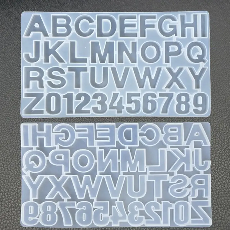 

Crystal Epoxy Resin Mold Capital Letters Pendant Casting Silicone Mould DIY