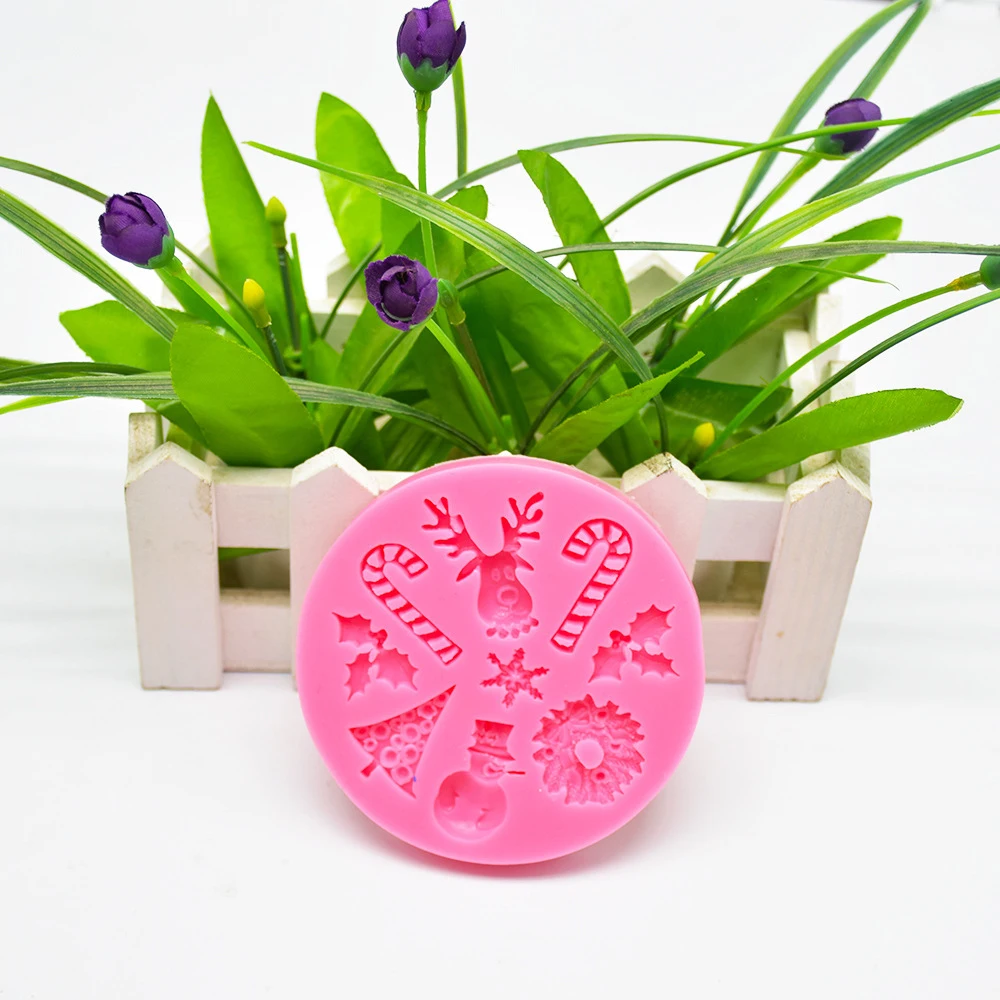 Christmas Snowman Shape fondant silicone mold kitchen baking chocolate pastry candy Clay making cupcake decoration tools c kitch |