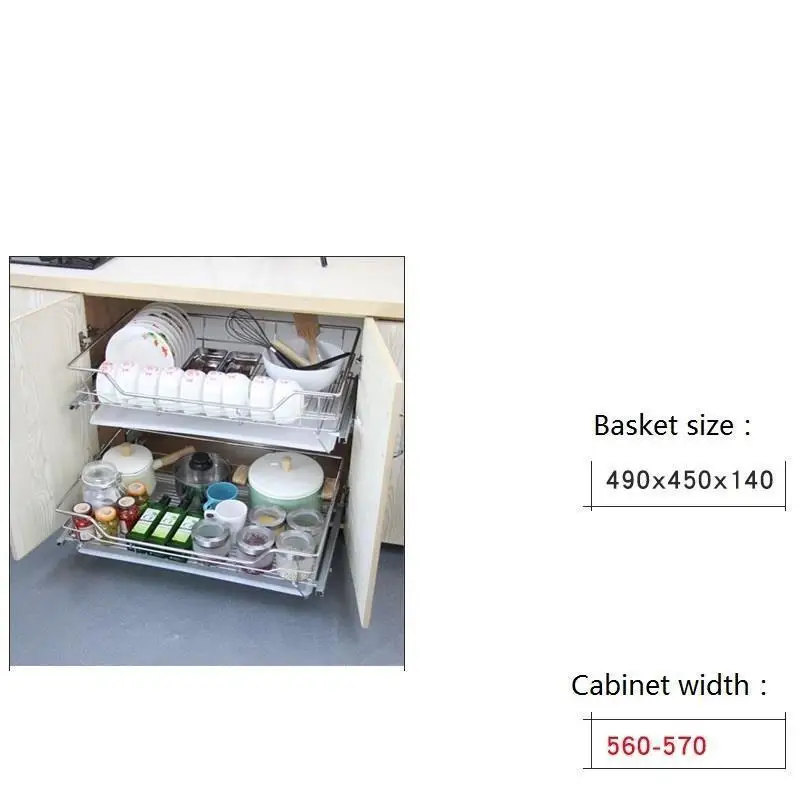 Кухонный ящик для органайзера кухонный шкаф из нержавеющей стали корзина