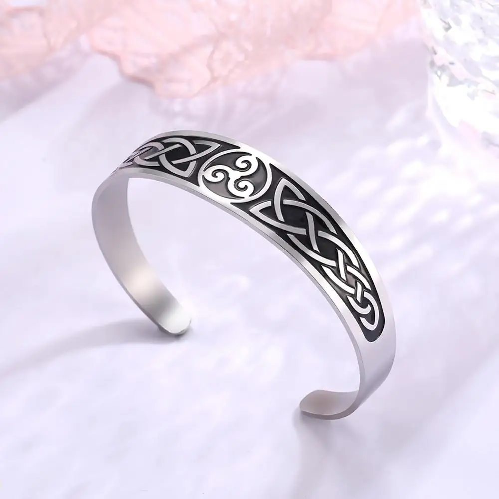 LIKGREAT Wicca символ Triskel мужские браслеты религиозное очарование ирландский