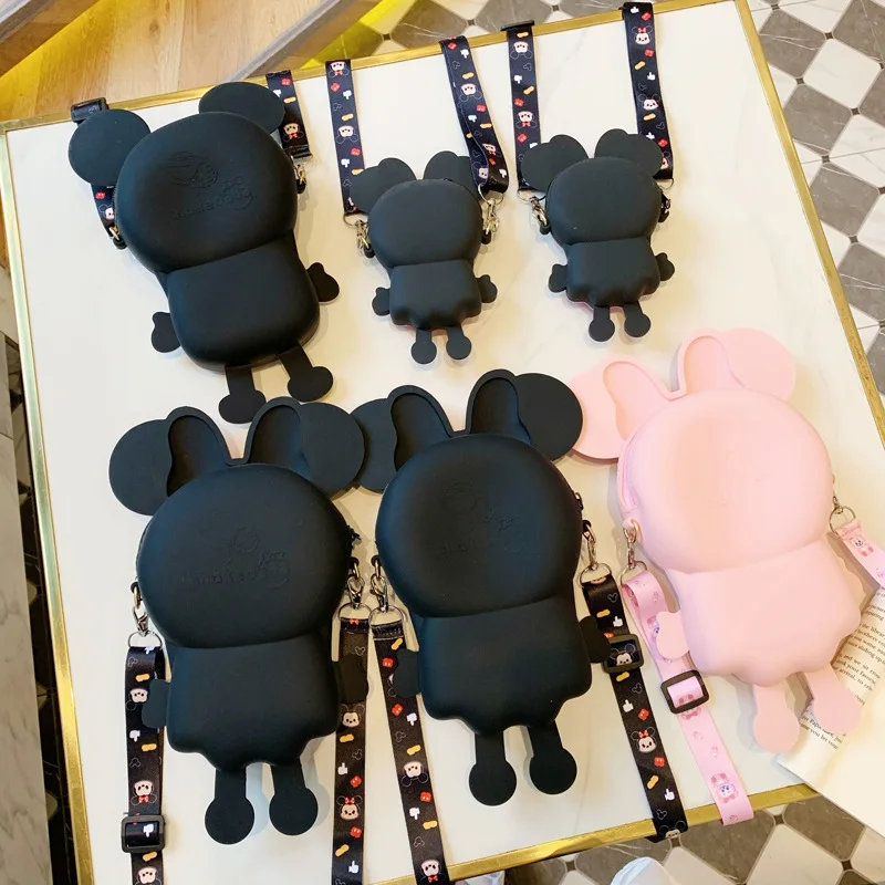 Детская маленькая сумка TSUM с Микки Маусом мультяшный силиконовый мини-кошелек