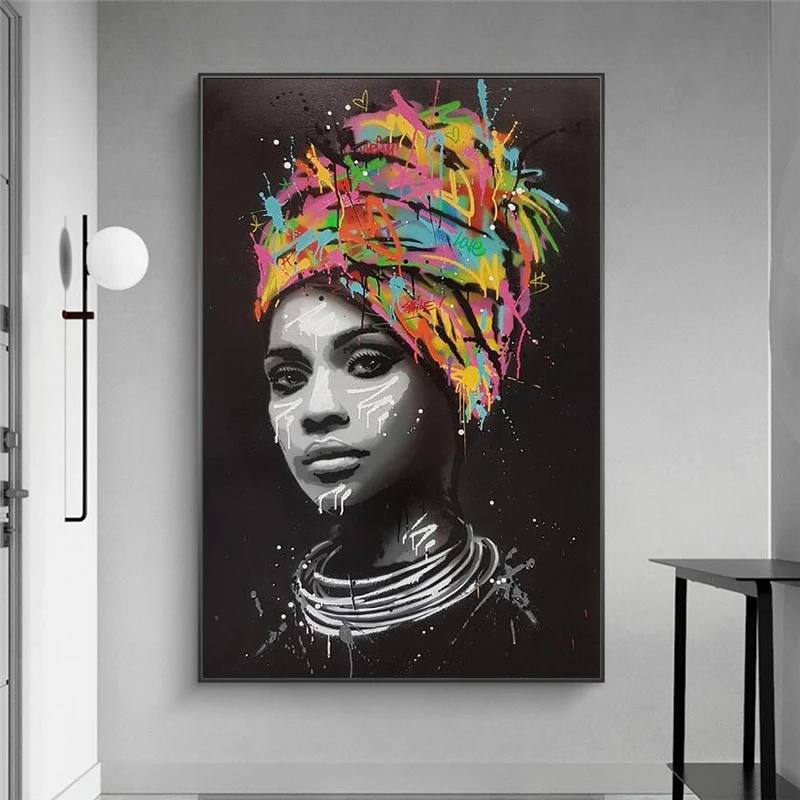 Африканские женщины стены искусства холст печать современный Поп Арт настенные