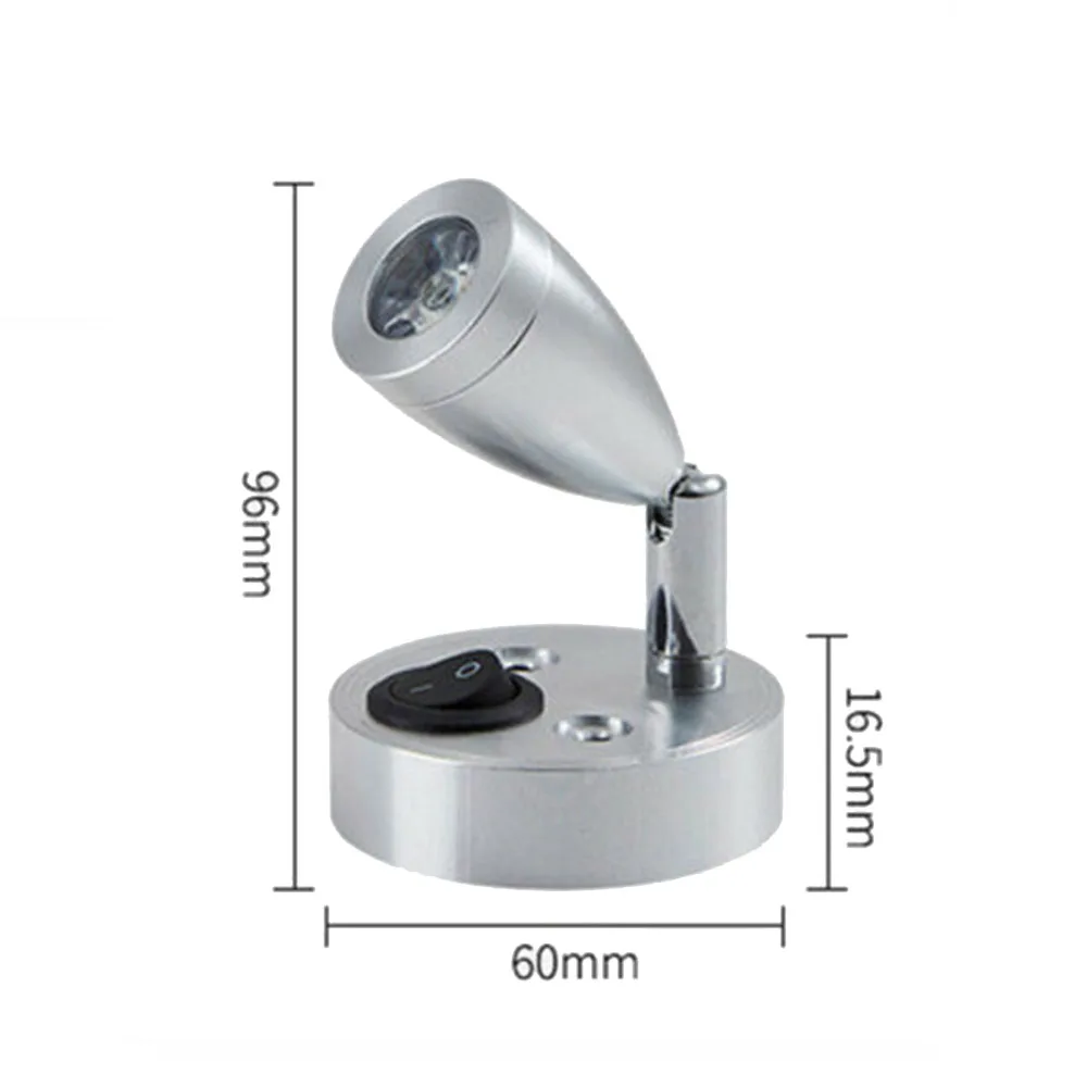 

Reading lamps LED Spot light Van For Boat Aluminum Silver Button Switch