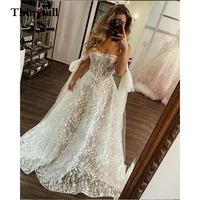 thinyfull fahion 2022 lace spaghetti a line wedding dresses sweetheart boho princess bride bridal gowns vestidos de fest