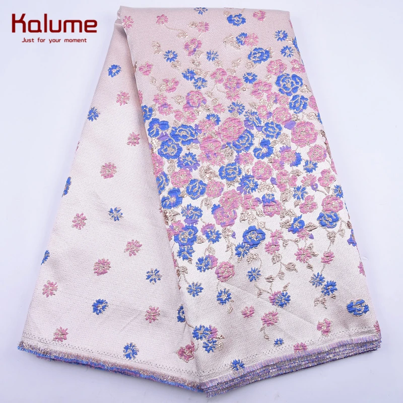Kalume/Высококачественная жаккардовая африканская кружевная ткань тяжелая