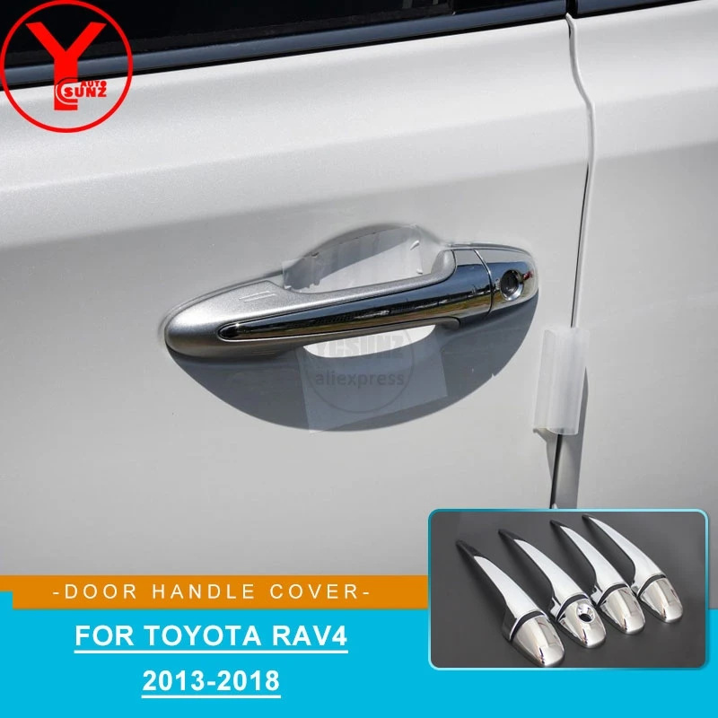 2013 2018 хромированные защитные дверные ручки для Toyota Rav4 2014 2015 2016 2017 аксессуары toyota