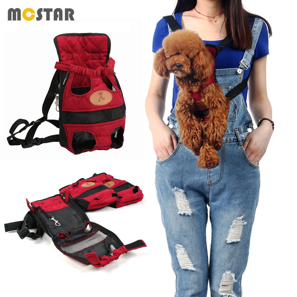 Рюкзак переноска для собак MC Star дорожная дышащая сетчатая нагрудная сумка