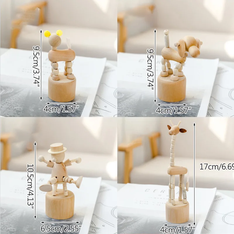 Творческая личность Деревянные Животные украшения детской комнаты для чайной