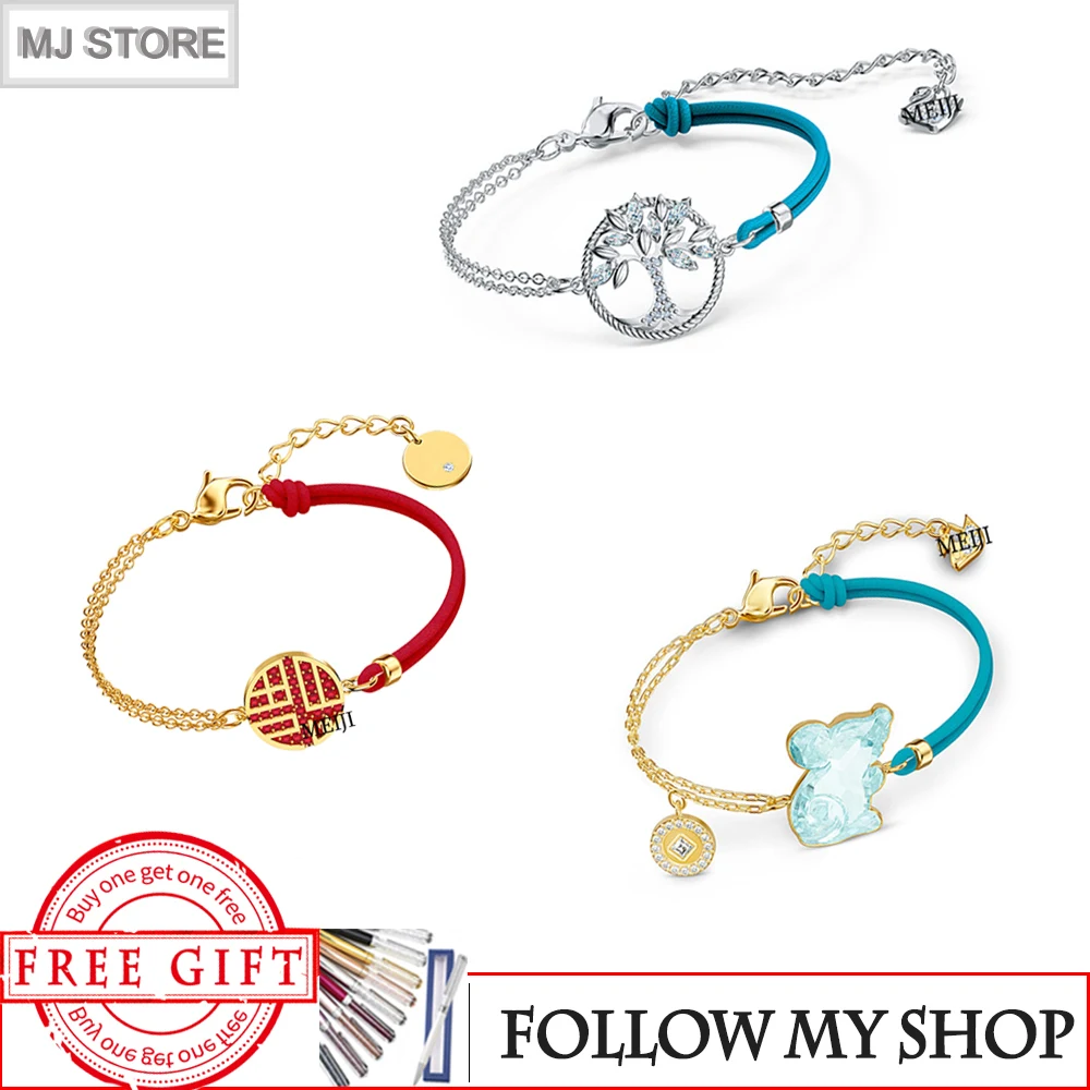 

Fashion Charms Adjustable Bracelet Tree Mouse Blessing lucky Bangles Crystals Zircon For Women Party Jewelry Gifts