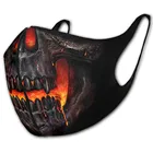 3 маски унисекс, новинка, модная маска с 3D-принтом кровавой розы, Готическая панковская маска с черепом и племенным черным ртом, чехол для лица, косплей на Хэллоуин
