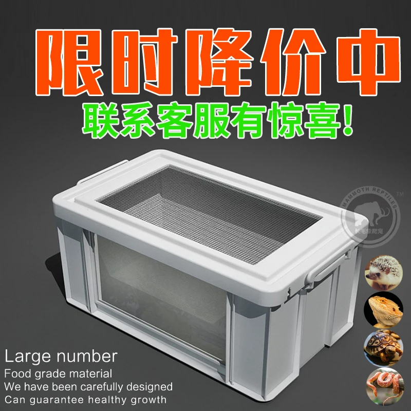 Гусеничная коробка см для кормления черепахи ящерица змея ежик хомяк акриловый