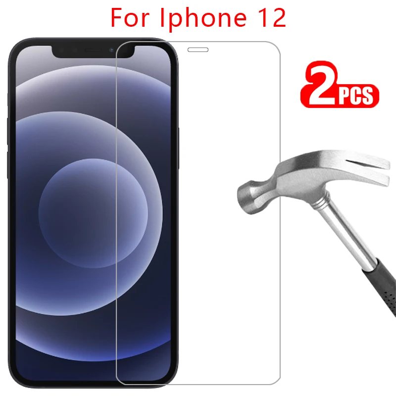 

protective glass for apple iphone 12 screen protector tempered glas on i phone 12 iphone12 safety film iphon aphone aiphone 2pcs