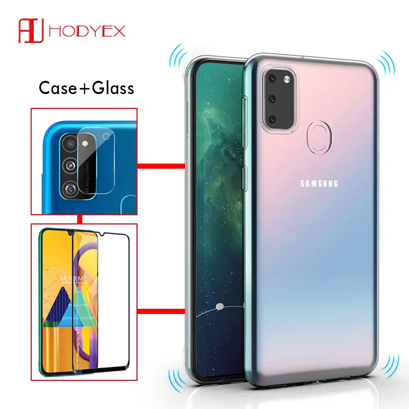 3-in-1 Case + Camera Glass For samsung galaxy m30s m30 s Screen Protector Lens On protective cover | Мобильные телефоны и