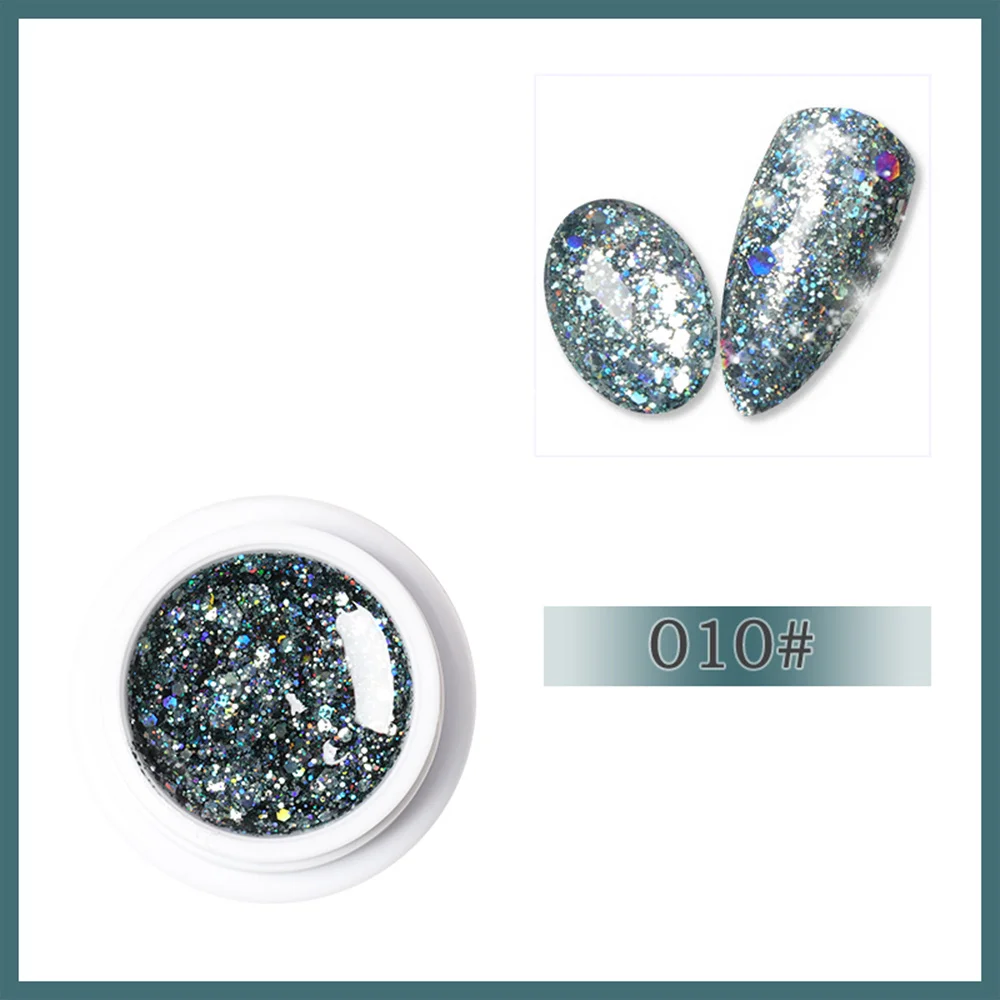 Color 10 PinPai 8g блестящие Платиновые блестки гель для ногтей Светодиодная смывка для лака Блестящий декор с блестками УФ гель лак живопись УФ-полировка - Цвет: Color 10