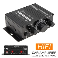 ak170 hifi stereo power amplifier audio for car karaoke home theater 2 channel bluetooth class d digital sound amplifier usb sd