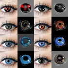 Цветные контактные линзы EYESHARE для глаз Аниме Косплей цветные линзы ed синие коричневые разноцветные контактные линзы ed линзы Красота Макияж