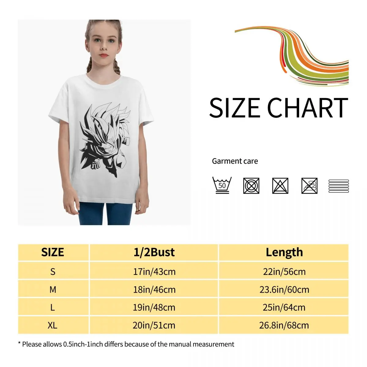 

Anime Fans Son Gohan W Girls' T Shirt Micro play Short sleeveRound neck T-shirt