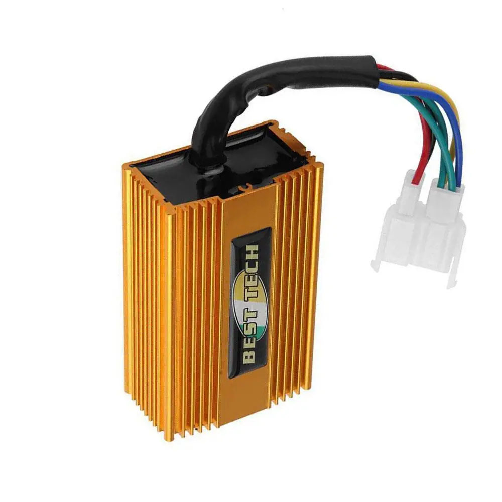 

Vehemo CDI Ignition Box CDI Box Ignition Scooter ATV Adjustable Timing for 6-Pin Motorcycle Ignition Box Universal Acccessories