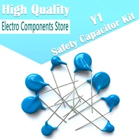 100pcslot 10values y1 safety capacitor 400vac 250vac 472m 102m 222m 471m 103m 4 7nf 1nf 470pf 10nf 2 2nf diy kit electronics