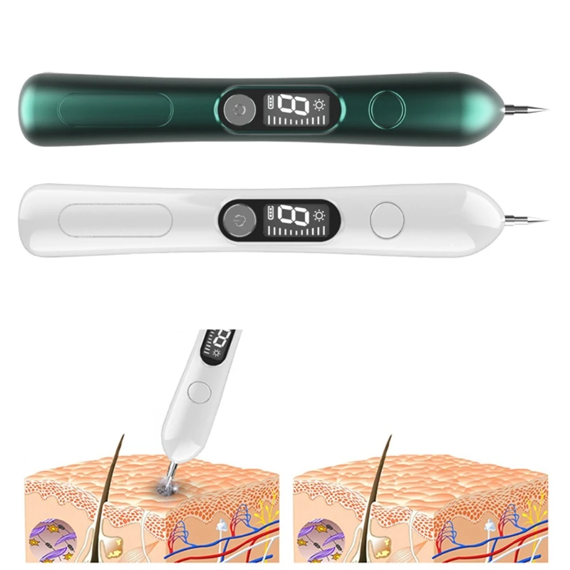 

LCD Plasma Pen Tattoo Mole Removal Machine Face Care Skin Tag Removal Freckle Wart Dark Spot Remover USB Rechargeable M2EE