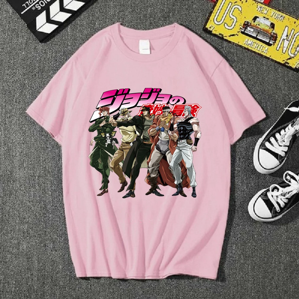 JoJo Необычные Приключения смешные футболки мужские и женские Японские Аниме