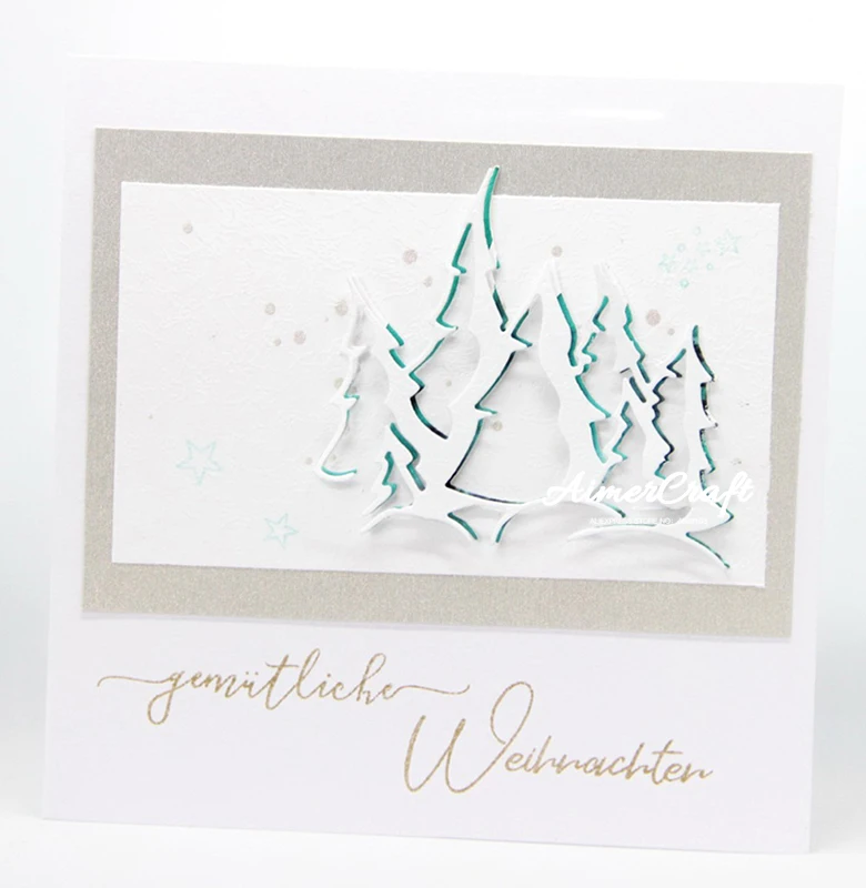 Рождественская елка металлические режущие штампы трафарет для скрапбукинга