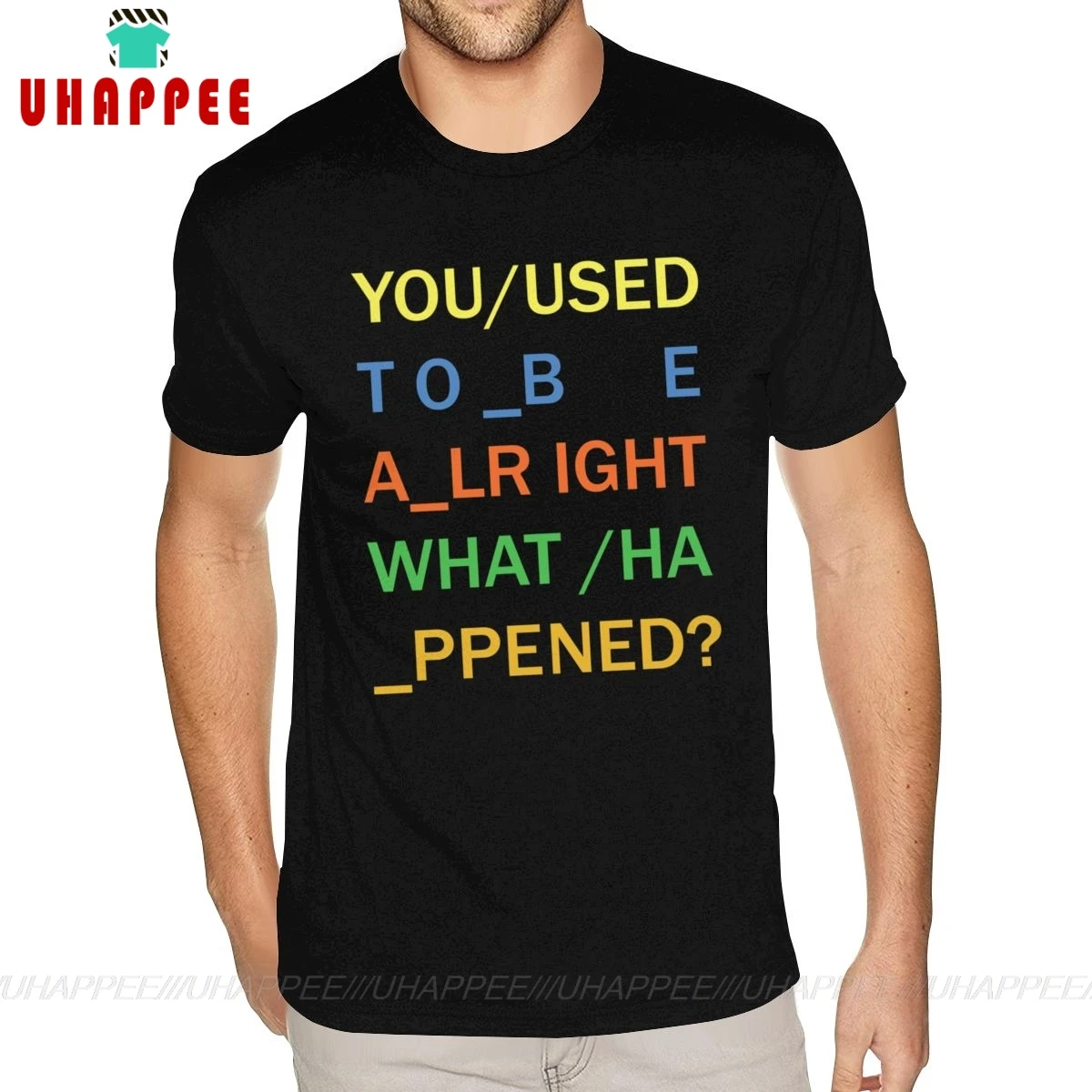 

Casual Radiohead In Rainbows Shirt Short Sleeve For Men Big Size Black T-shirts