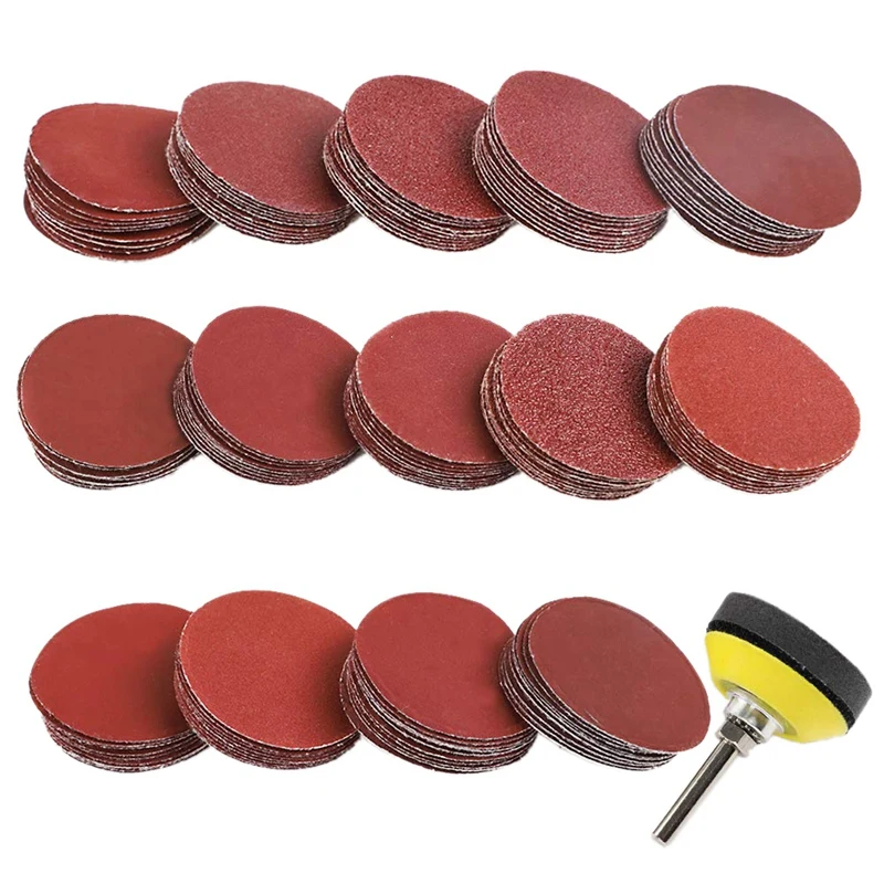 

140Pcs 2 Inch Sanding Discs Pad Kit for Drill Grinder Rotary Tools with 1/4 Inch Backer Plate Shank and Soft Foam Buffering Pad,
