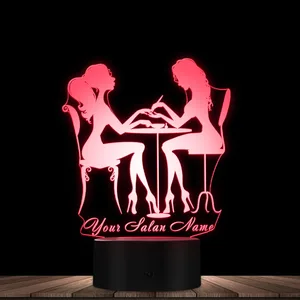 Настольная Светодиодная лампа с оптической иллюзией для салона красоты, ногтевой студии