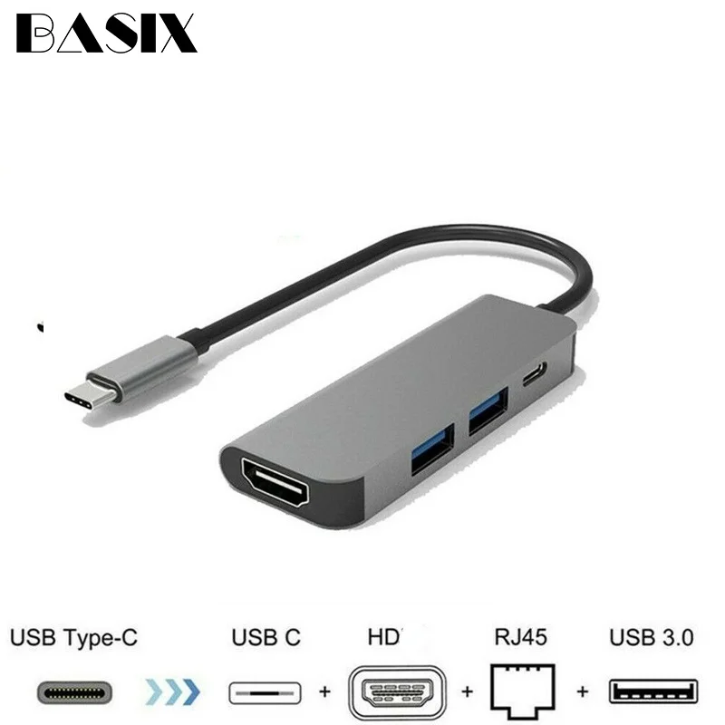 Basix Type C HUB USB-C To HDMI-Compatible Hub USB 3.0 Adapter PD Charging Port for MacBook Samsung Galaxy S8 HuaweiP20 Usb C Hub
Basix Type C HUB USB-C To HDMI-Compatible Hub USB 3.0 Adapter PD Charging Port for MacBook Samsung Galaxy S8 HuaweiP20 Usb C Hub