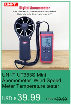 UT333BT цифровой измеритель влажности UT363BT мини Анемометр UT383BT осветитель UT353BT цифровой измеритель звука/Подключение Bluetooth