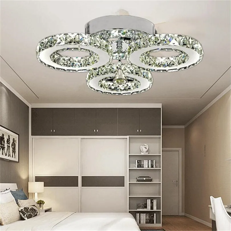 Современный потолочный светодиодный светильник K9 с кристаллами люстра из
