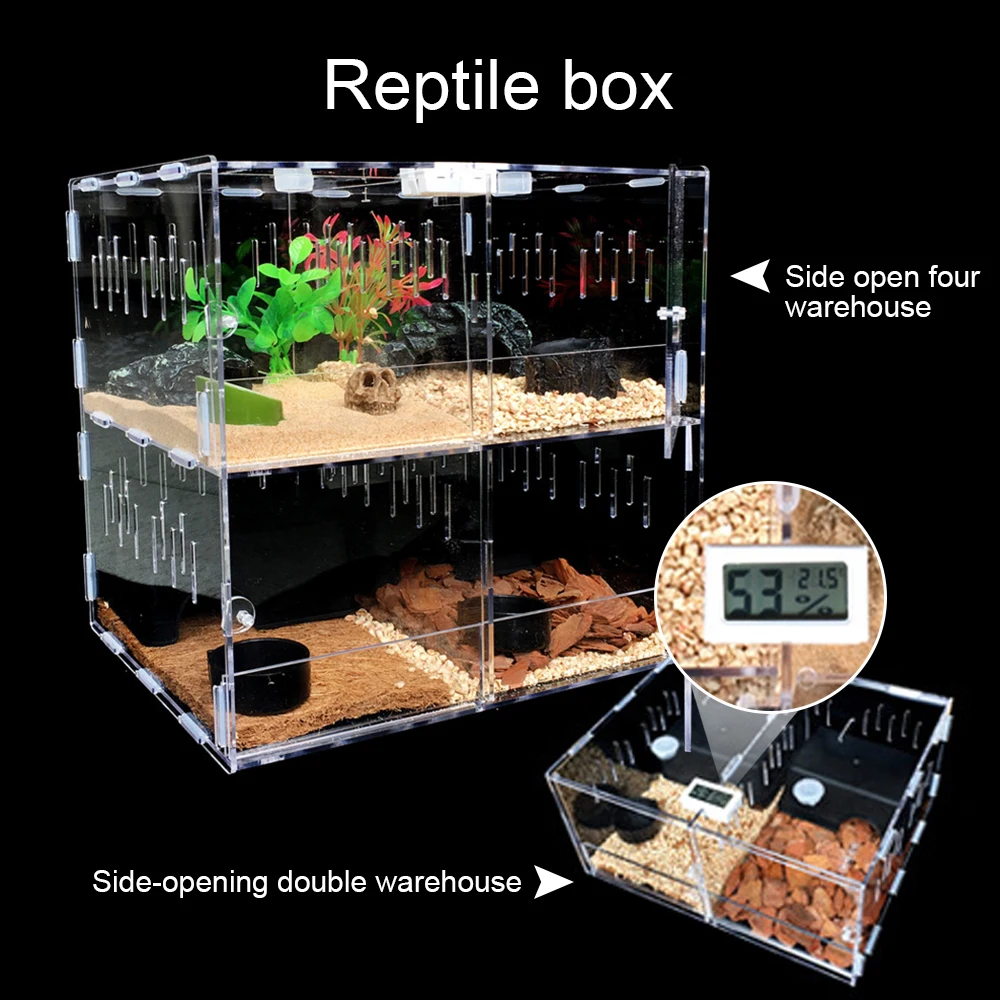 ПЭТ Рептилия Танк разведение коробка черепаха змеи дом клетка рептилии