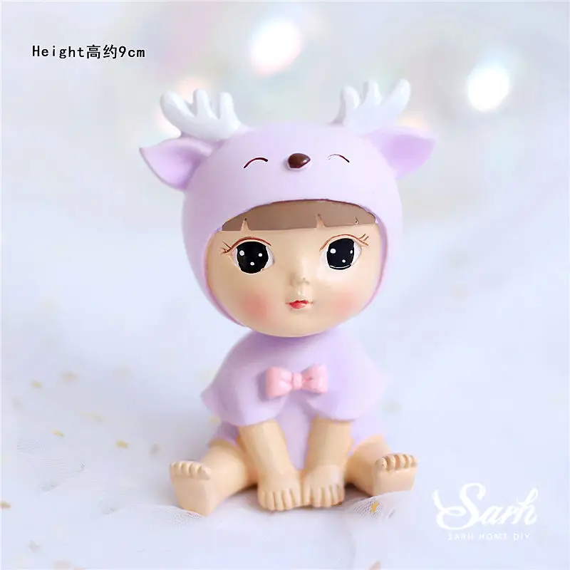 Deer girl Hairball палатка олень Девушка торт Топпер для свадьбы жениха и невесты с днем рождения принадлежности для выпечки вечерние украшения прекрасный подарок - Цвет: Deer girl